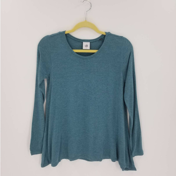 Cabi Tunic Top Size XS Swing Scoop Neck Long Sleeve Pullover Shirt Tee Blue - Picture 3 of 8